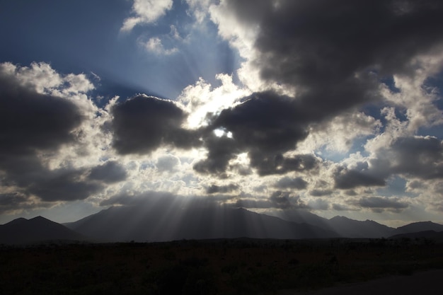 Niebo z chmurami Wyspa Sokotra Jemen