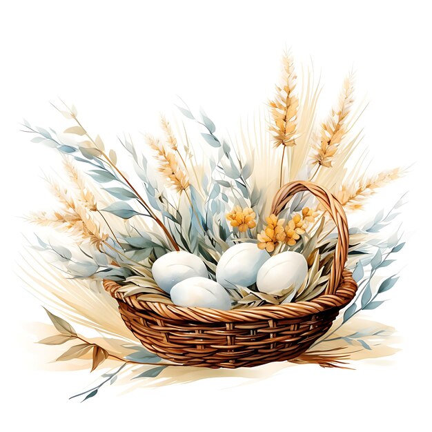 Niedziela Wielkanocna akwarela krzyże Niedziela Palmowa ilustracje na białym tle koncepcja clipartów