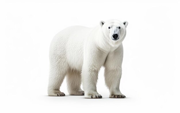 Niedźwiedź polarny na białym tle