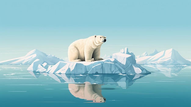 niedźwiedź polarny na krze topnienie góry lodowej i globalne ocieplenie