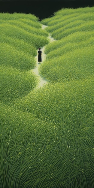 Niekończący się trawnik krajobraz w stylu japońskim Charlesa Angranda
