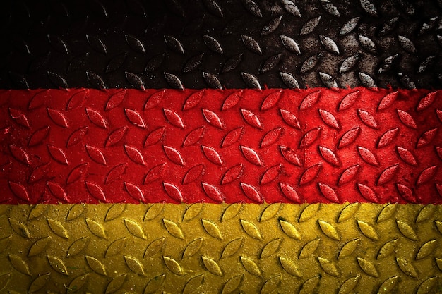 Niemcy flaga metalowa statystyka tekstury
