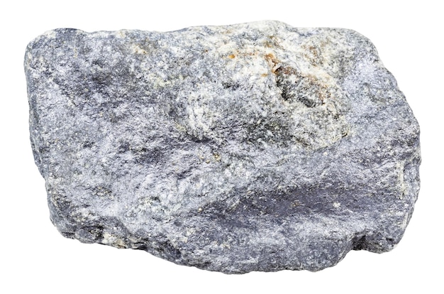 Zdjęcie niepolerowany minerał molibdenitu izolowany na białym