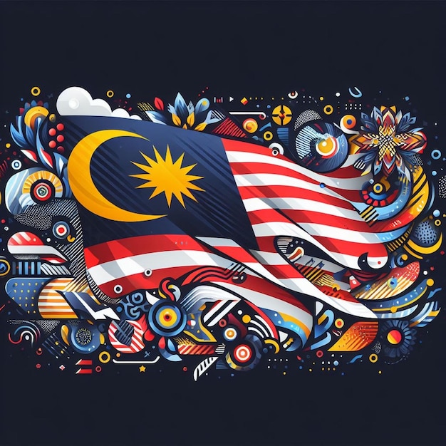 Nieprzerwany projekt malezyjskiej flagi, łączący tradycję, nowoczesność i dumę narodową.