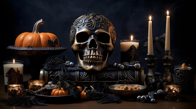 Niesamowita elegancja niesamowicie pięknych czaszek Halloween