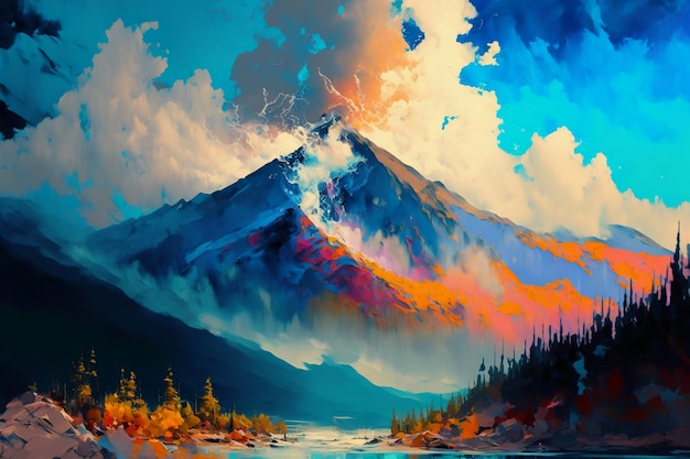 Niesamowite malarstwo pejzażowe Majestic Colors Magical.