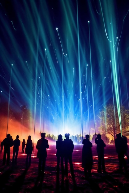Niesamowity pokaz świateł na koncercie oswojonej impala AI generatywnej