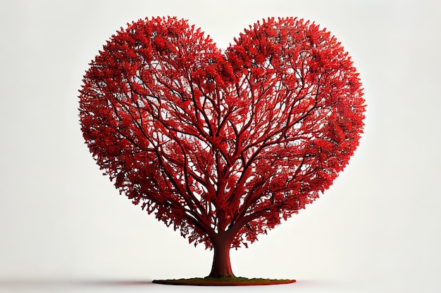 Niesamowity symbol serca na drzewie