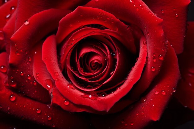 Nieskończone piękno makro zdjęcia czerwonej róży Zdjęcie róży