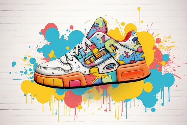 Niestandardowe buty z graffiti