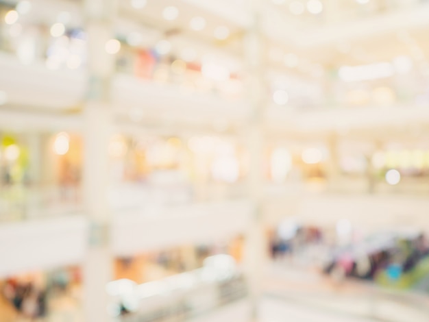 Niewyraźne tło. centrum handlowe rozmycie tła z bokeh i vintage stonowanych.