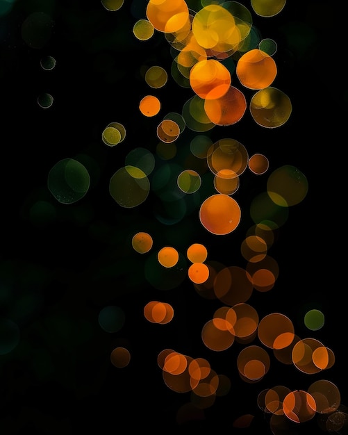 niewyraźny obraz drzewa z rozmazaniem świateł na tle