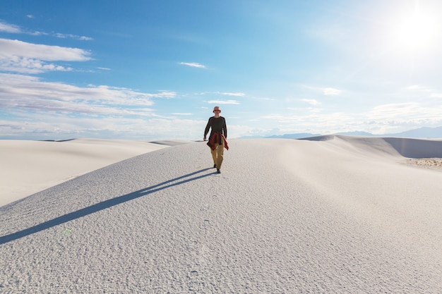 Niezwykłe Białe Wydmy W White Sands National Monument, Nowy Meksyk, Usa