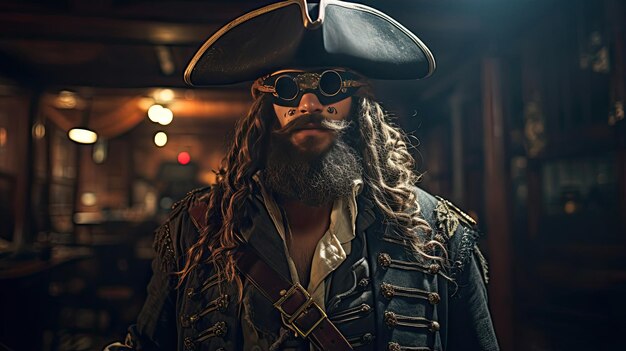 Zdjęcie niezwykły przebranie pirata