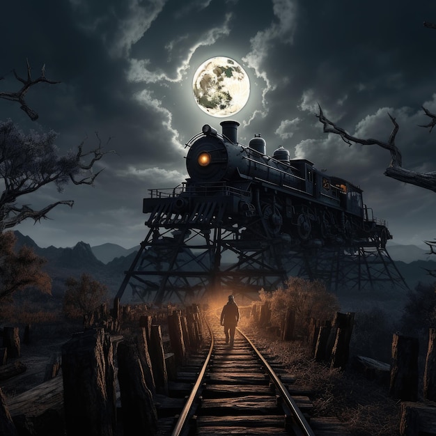 Nightmare on the Bone Bridge Uwolnienie 3D hiperrealizmu w kinematograficznym Spookfest The Great Train