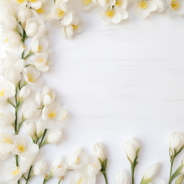 Zdjęcie nikon d850 inspired white flower frame wallpaper dla uspokajającego efektu