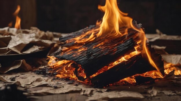 Nikt nie żyje z spalonego papieru z płomieniami