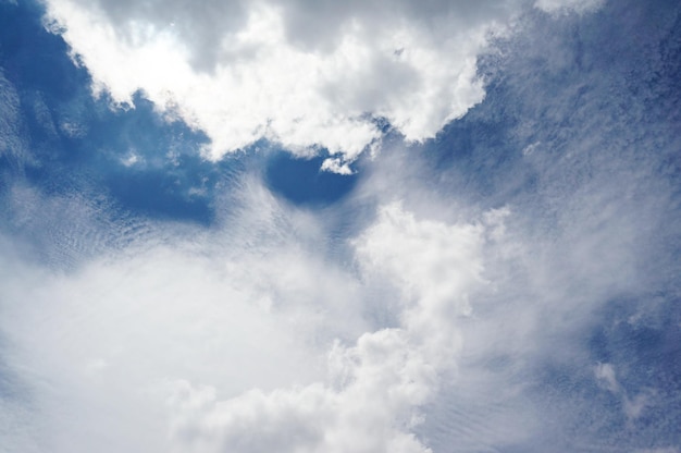 Zdjęcie niski kąt widoku chmurnego nieba
