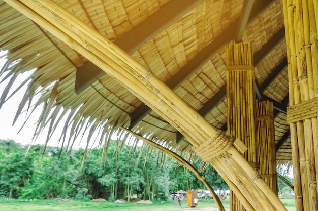 Niski kąt widoku kolumn architektonicznych