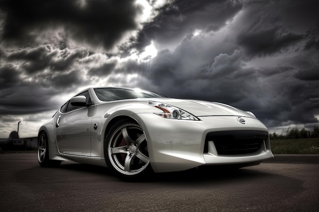 Nissan 370Z Samochód sportowy Supercar Samochód sportowy Elegancki samochód sportowy Samochody wyczynowe Luksusowe samochody samochodowe Pojazdy samochodowe Sztuczna inteligencja