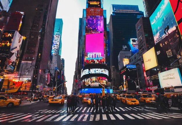 Noce na Times Square Symfonia świateł miasta