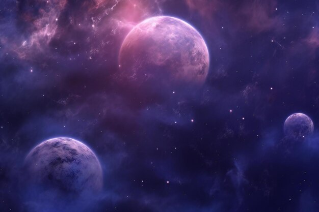 Zdjęcie nocne niebo z pełnym księżycem i gwiazdami