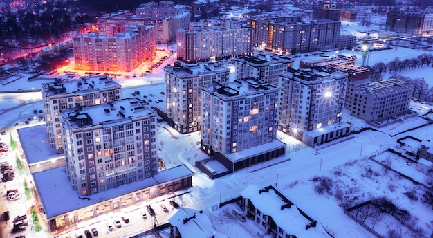 Nocne Zimowe Miasto Bucza I Irpin Przed Wojną