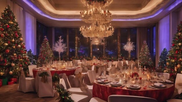 Nocne życie luksusowe przyjęcie w noc Bożego Narodzenia ślub Bożego Narodzenia Nowy Rok przyjęcie taniec i dekoracja