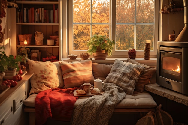 Nonna's Fall Haven Whimsical Grandmother's Cozy Home