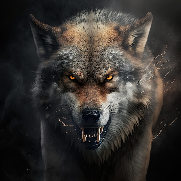 Nordycki wściekły wilk