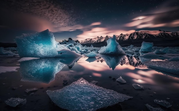 Northern Light Aurora borealis na górze Kirkjufell Islandia