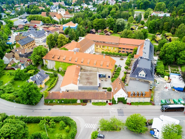 Norweskie Muzeum Historii Kultury Lub Panoramiczny Widok Z Lotu Ptaka Norsk Folkemuseum Na Półwyspie Bygdoy W Oslo, Norwegia