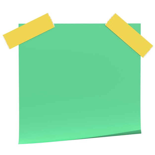 Notatnik 3D Notatka klejąca ilustracja 3D