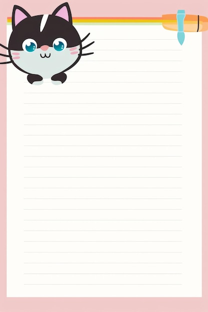 Zdjęcie notepaper template with animal