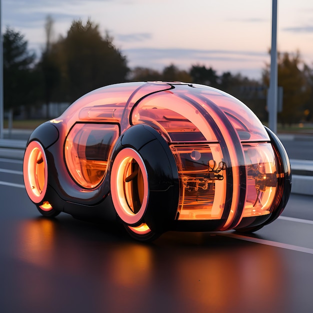 Zdjęcie nowa koncepcja projektowa nadmuchiwanego i składanego samochodu elektrycznego