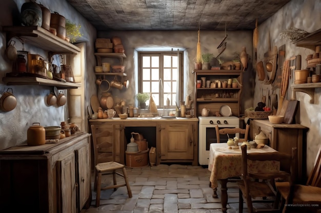 Nowoczesna aranżacja wnętrz kuchni w mieszkaniu lub domu z meblami Luksusowa kuchnia skandynawska
