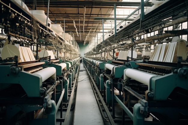 Nowoczesna fabryka tekstylna Generacyjna sztuczna inteligencja