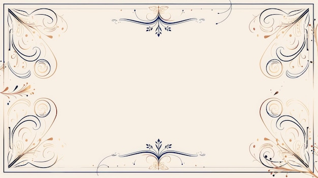 Nowoczesna ilustracja luksusowej wizytówki ślubnej Elegantny art nouveau klasyczny starożytny projekt niebieska linia ramka na białym tle Ilustracja premium dla gal wielkich otwarć i sztuki