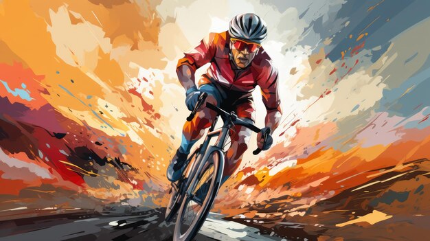 nowoczesna ilustracja rowerowa