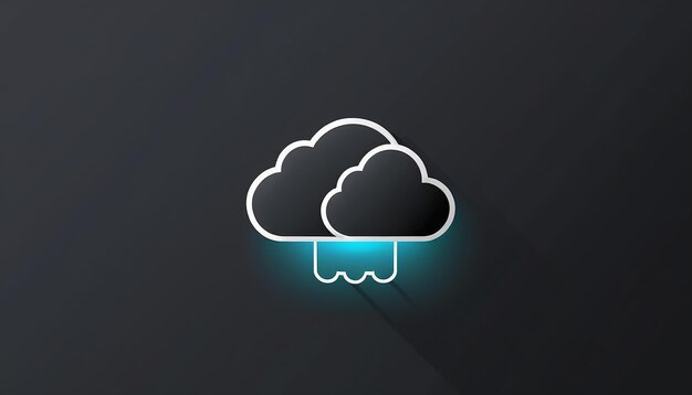 Zdjęcie nowoczesna ilustracja wektorowa ikona technologii cloud computing