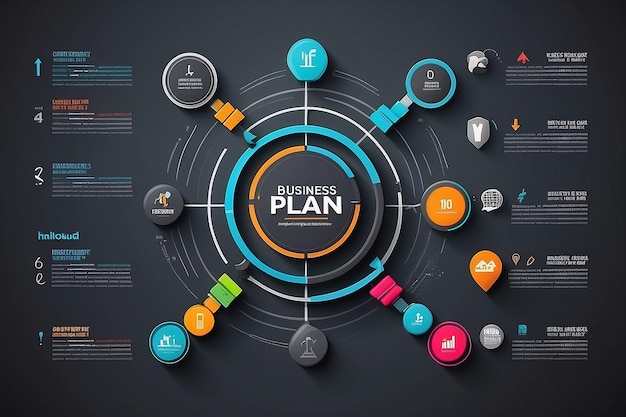 Zdjęcie nowoczesna infografika szablon projektowania planu biznesowego