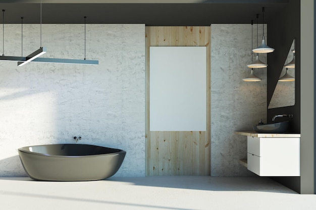 Zdjęcie nowoczesna łazienka z pustym banerem