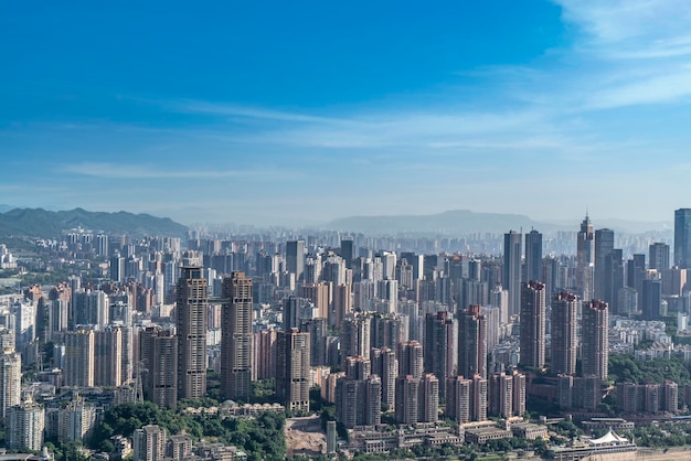 Nowoczesna panorama metropolii, Chongqing, Chiny,