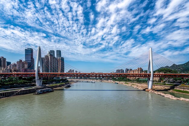 Nowoczesna panorama metropolii, Chongqing, Chiny,