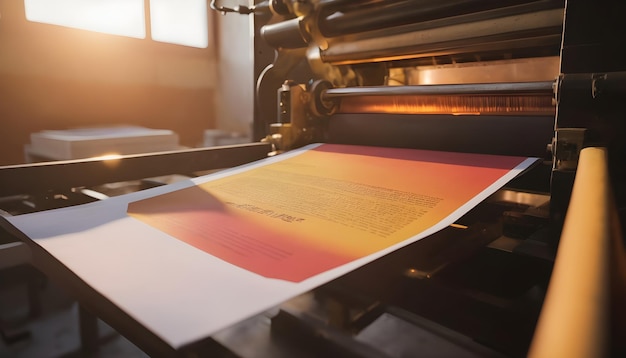 Nowoczesna prasy drukarskie kreatywne kolorowe dokumenty
