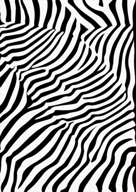 Nowoczesna Retro Ręcznie Malowane Zebra Zwierząt Wzór Grafiki Abstrakcyjne Ubrania Projektowania