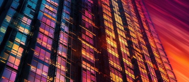 nowoczesne drapacze chmur architektura kolorowy widok budynku