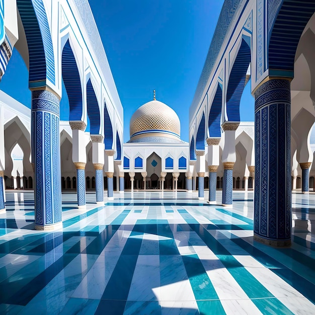Zdjęcie nowoczesne islamskie style architektoniczne meczetu