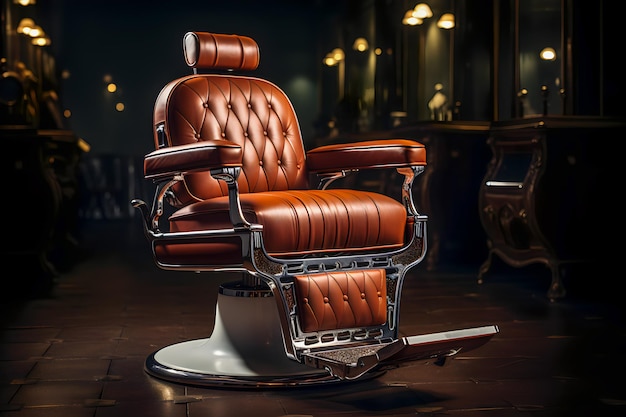 Nowoczesne krzesło fryzjerskie w zakładzie fryzjerskim