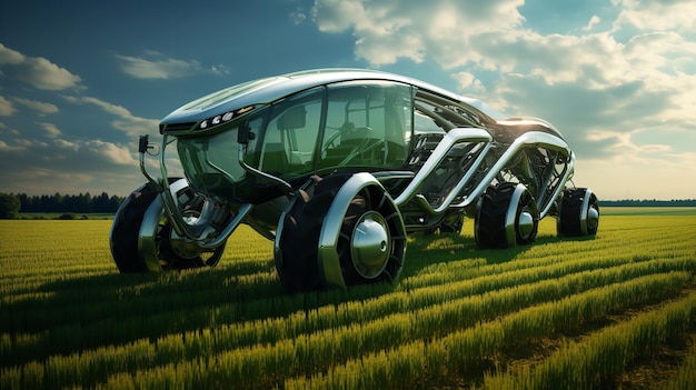 Zdjęcie nowoczesne maszyny rolnicze pracujące generative ai